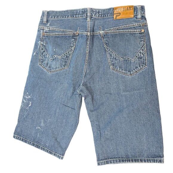 Men's 38‎ Vintage Pepe Jeans Baggy Shorts Light Wash Blue Denim |P1 - Picture 2 of 9